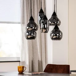 Kalfort Hanglampen|Glazen Hanglamp|Spix Hanglamp 6-lichts smoke glas