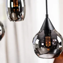 Kalfort Hanglampen|Glazen Hanglamp|Spix Hanglamp 5-lichts smoke glas