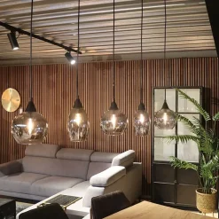 Kalfort Hanglampen|Glazen Hanglamp|Spix Hanglamp 5-lichts smoke glas
