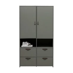 vtwonen Industriele Kasten|Kledingkasten|Stage Kledingkast Grenen Soap 103cm