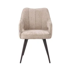Label51 Eetkamerstoelen|Stan Eetkamerstoel Clay met bronzen poot