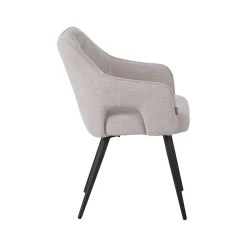 Label51 Eetkamerstoelen|Stan Eetkamerstoel Naturel met zwarte poot