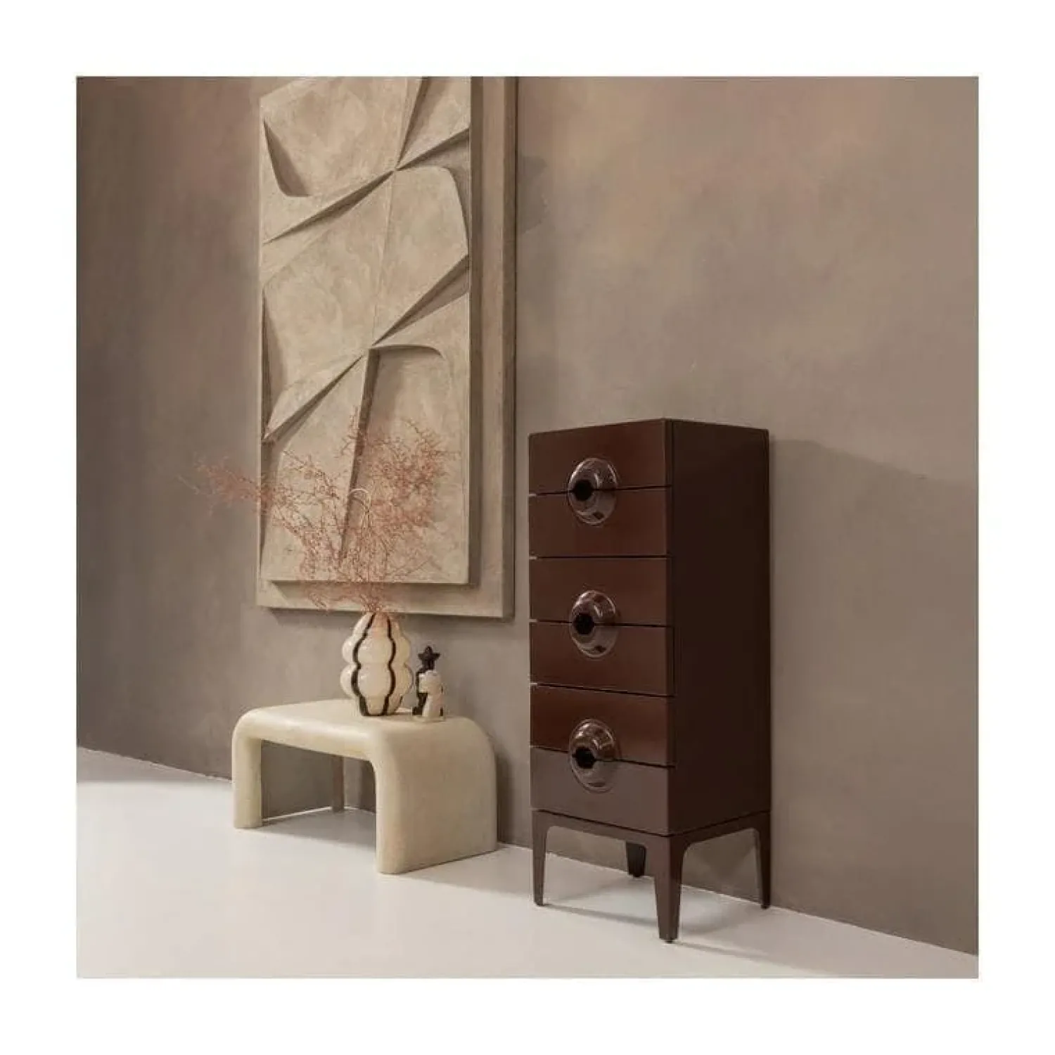 WOOOD Salontafels|Stani Salontafel set van 2 Betonlook Naturel