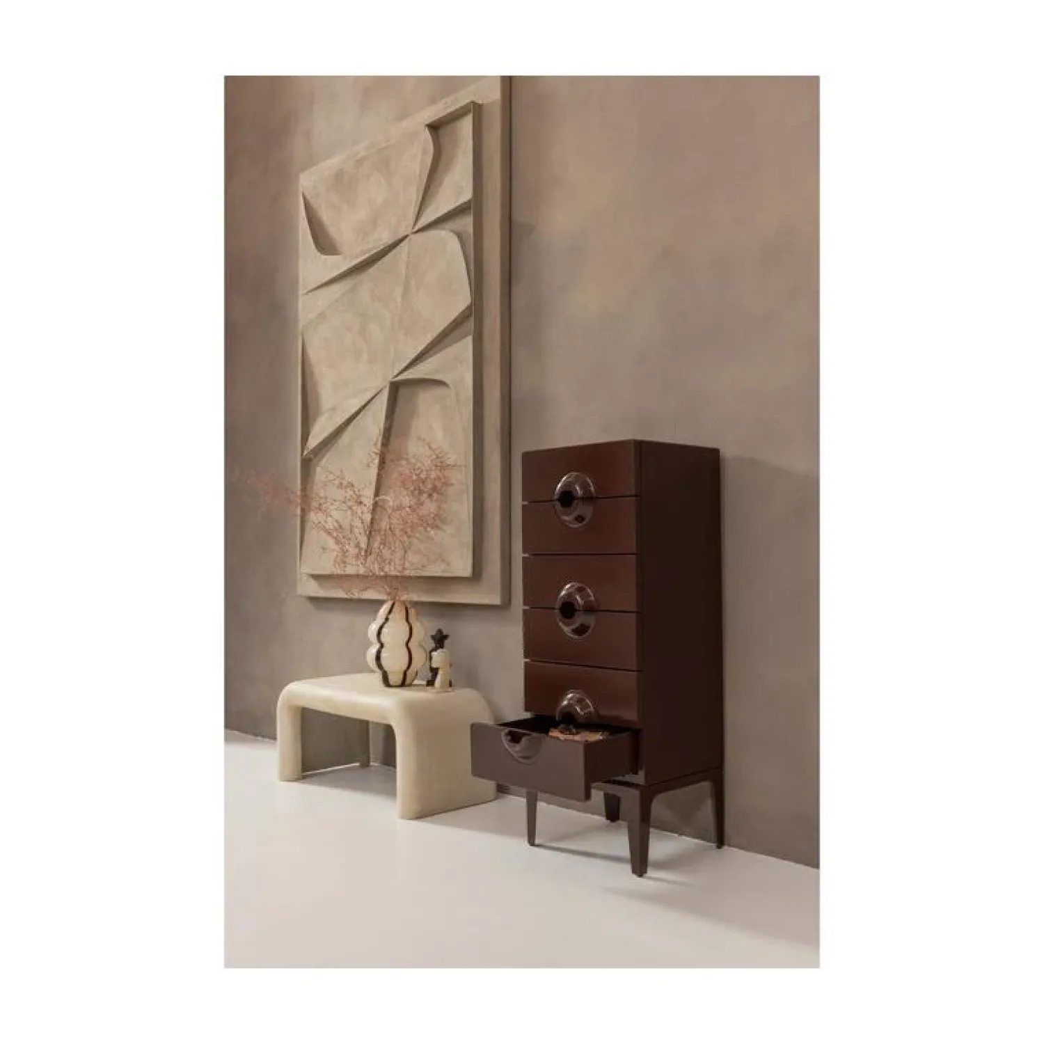 WOOOD Salontafels|Stani Salontafel set van 2 Betonlook Naturel