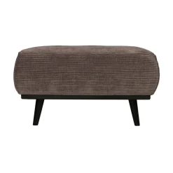 WOOOD Hockers|Statement Hocker Ribstof Taupe 80cm