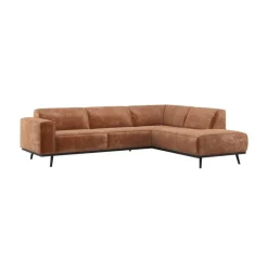 WOOOD Hoekbanken|Statement Hoekbank Rechts Chenille Velvet Terra