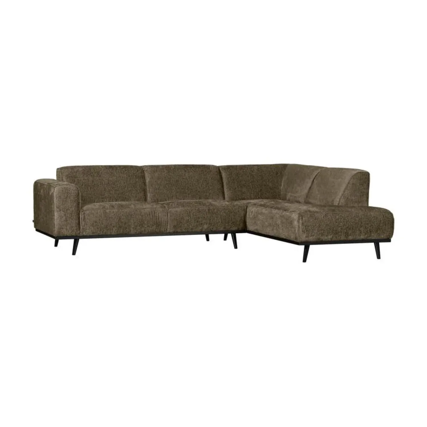 WOOOD Hoekbanken|Statement Hoekbank Rechts Structure Velvet Bonsai
