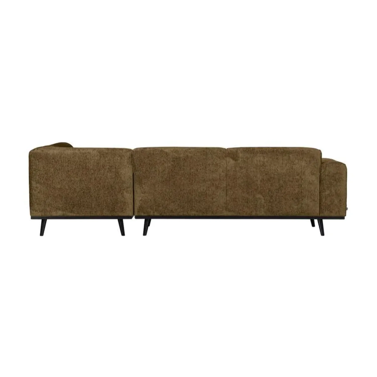 WOOOD Hoekbanken|Statement Hoekbank Rechts Structure Velvet Brass