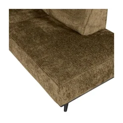 WOOOD Hoekbanken|Statement Hoekbank Rechts Structure Velvet Brass