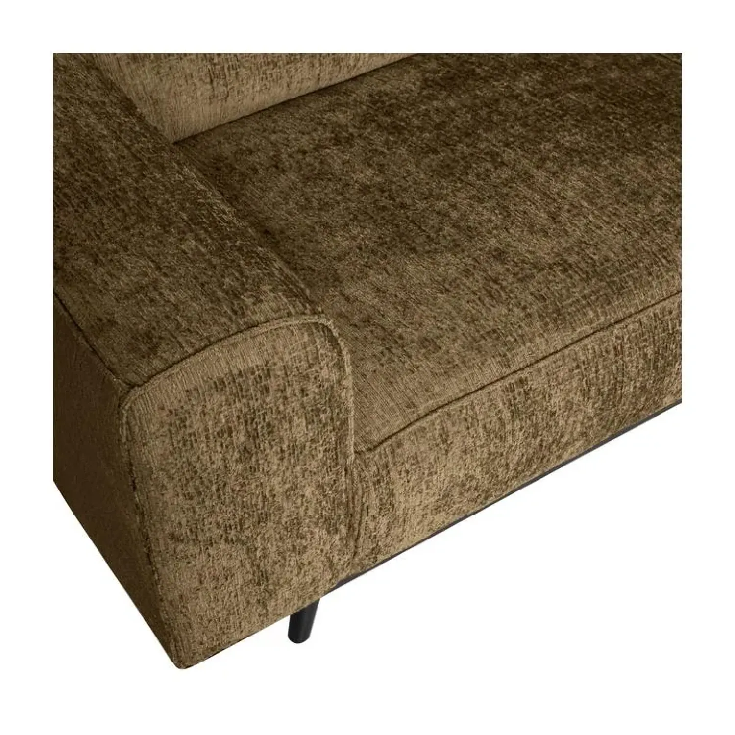 WOOOD Hoekbanken|Statement Hoekbank Rechts Structure Velvet Brass