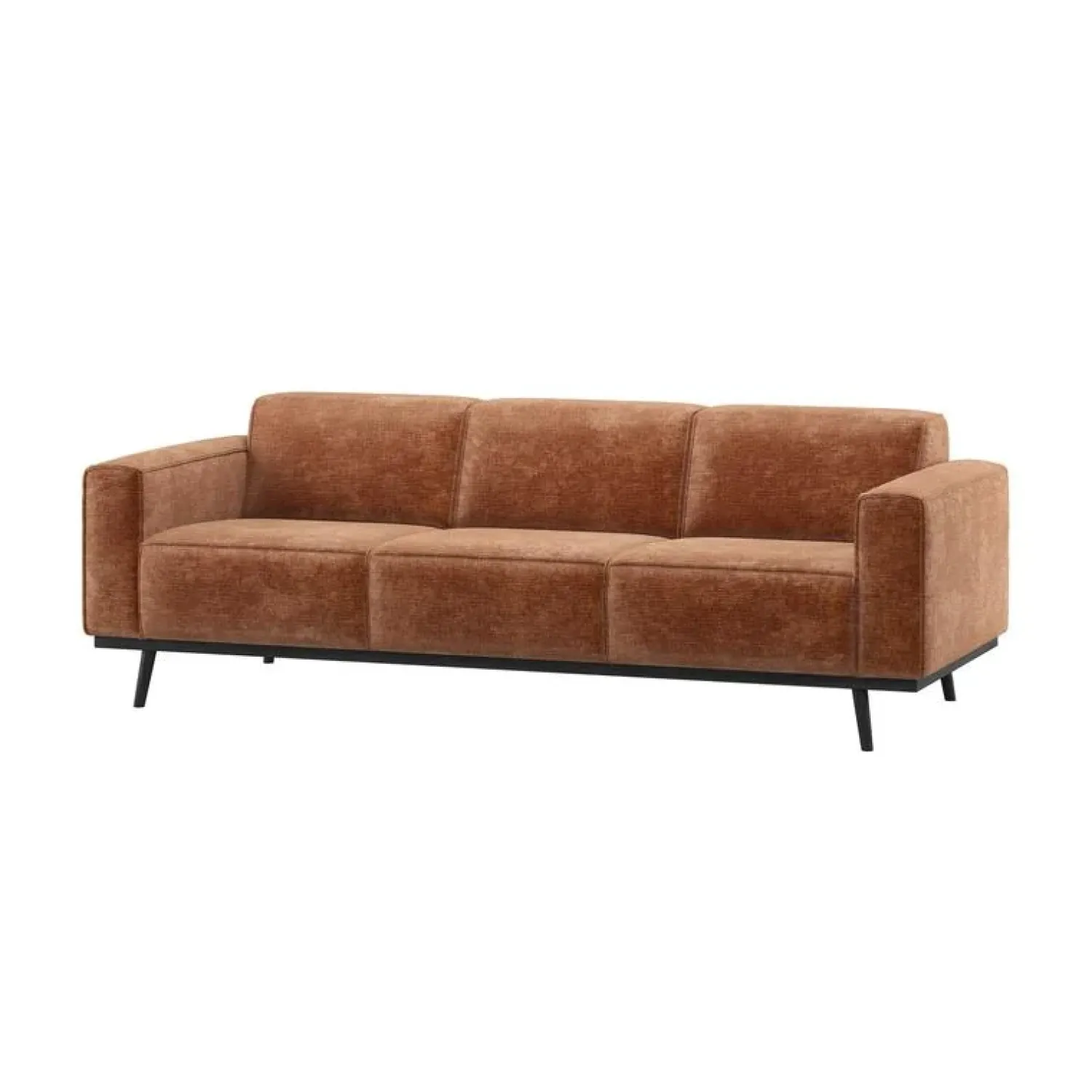 WOOOD 3 Zitsbanken|Statement 3-Zits Bank Chenille Velvet Terra 230cm