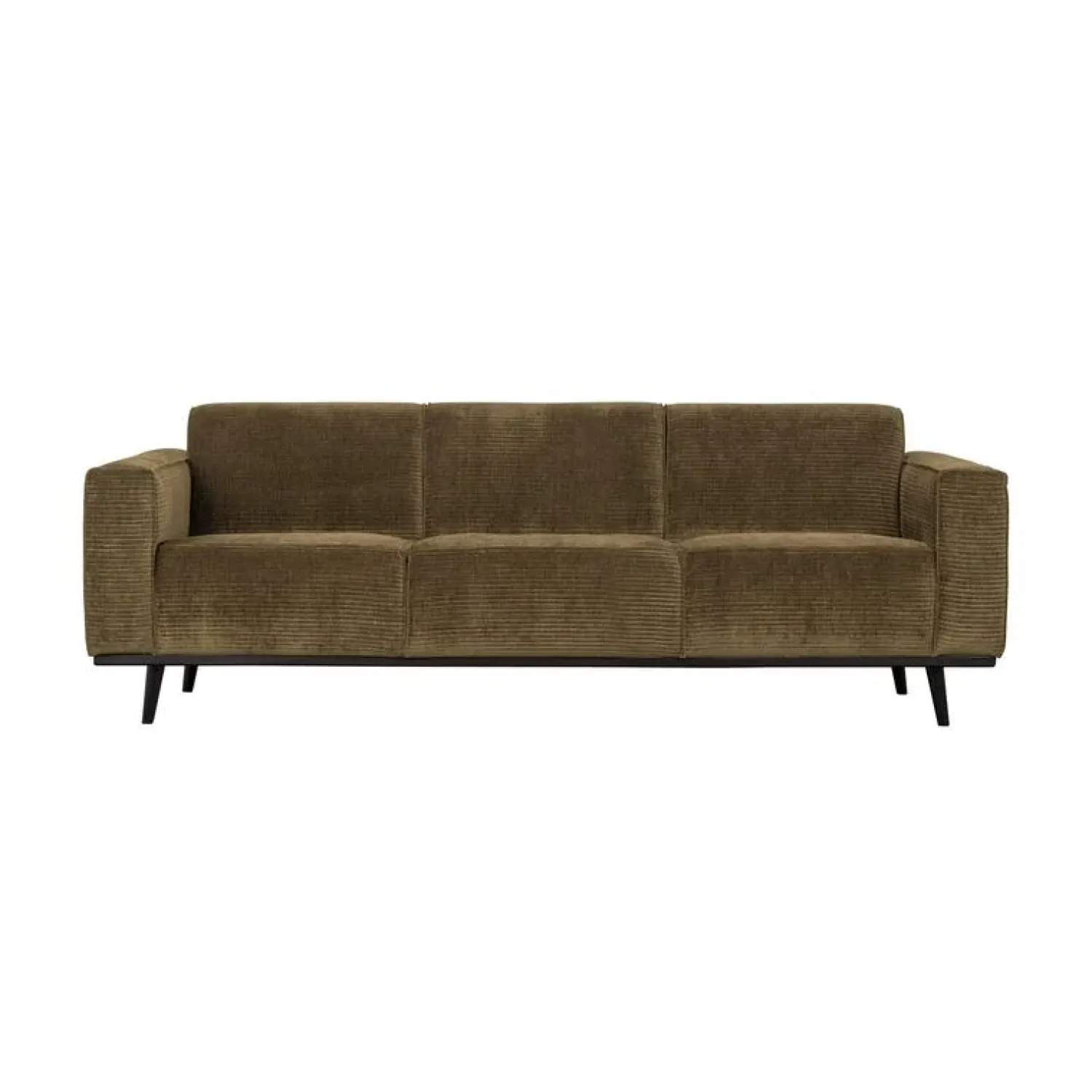 WOOOD 3 Zitsbanken|Statement 3-Zits Bank Ribstof Olijfgroen 230cm