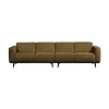 WOOOD 3 Zitsbanken|Statement 4-Zits Bank Structure Velvet Brass 280cm