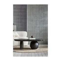 WOOOD Salontafels|Steppe Salontafel Mangohout Zwart 110cm
