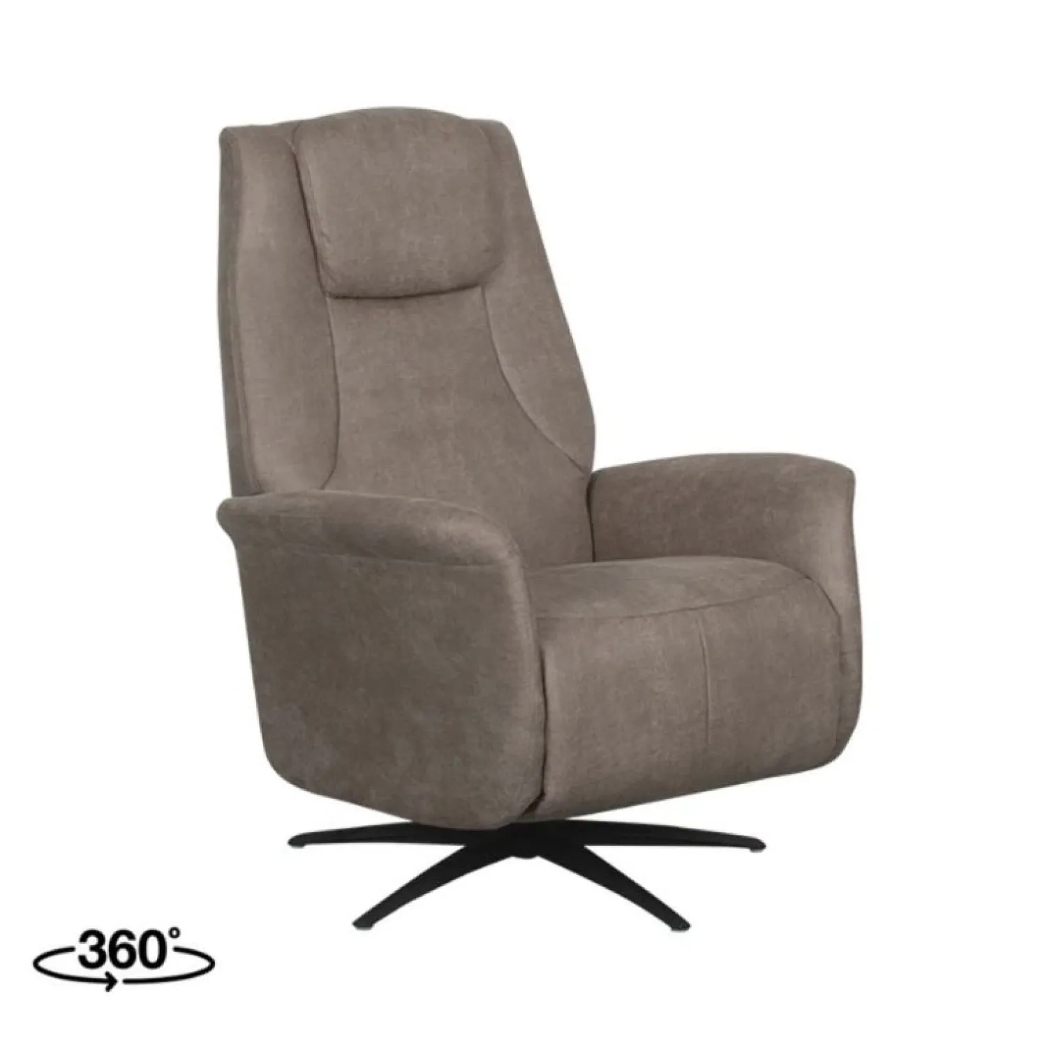 Label51 Fauteuils|Stockholm Fauteuil Taupe Microleder Elektrisch