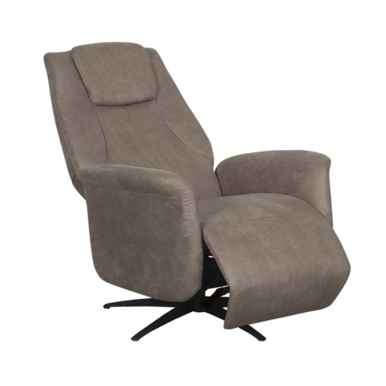 Label51 Fauteuils|Stockholm Fauteuil Taupe Microleder Elektrisch