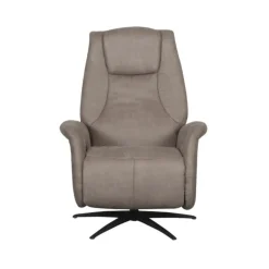 Label51 Fauteuils|Stockholm Fauteuil Taupe Microleder Elektrisch