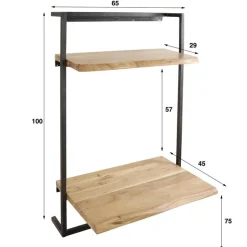 Kalfort Bureautafels|Stockton bureau zwevend acacia naturel