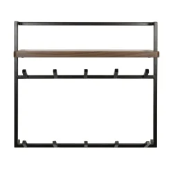 Kalfort Kapstokken|Stockton Kapstok hoog 12 haken Bruin 85cm