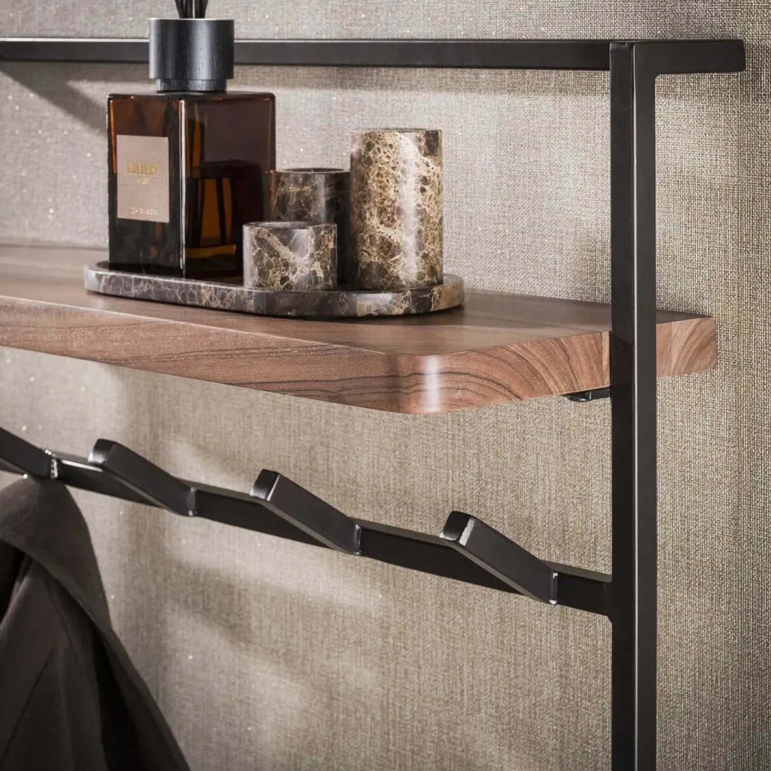 Kalfort Kapstokken|Stockton Kapstok hoog 12 haken Bruin 85cm