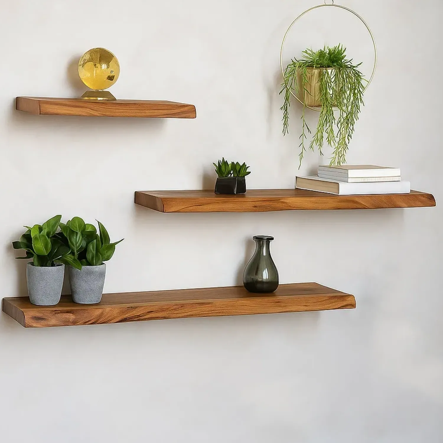 Kalfort Wandplanken|Wandplanken|Stockton wandschap zwevend set van 3