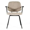 Eleonora Eetkamerstoelen|Stoel Lynn met arm - beige fletcher
