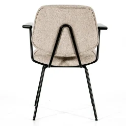 Eleonora Eetkamerstoelen|Stoel Lynn met arm - beige fletcher