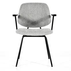 Eleonora Eetkamerstoelen|Stoel Lynn met arml - grijs fletcher