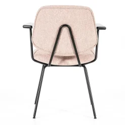 Eleonora Eetkamerstoelen|Stoel Lynn met arml - roze fletcher