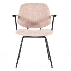 Eleonora Eetkamerstoelen|Stoel Lynn met arml - roze fletcher