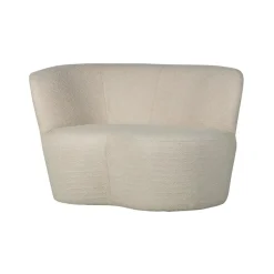 WOOOD Eetkamerbanken|Eetkamerbanken|Stone Bankje Links Boucle Creme 112cm
