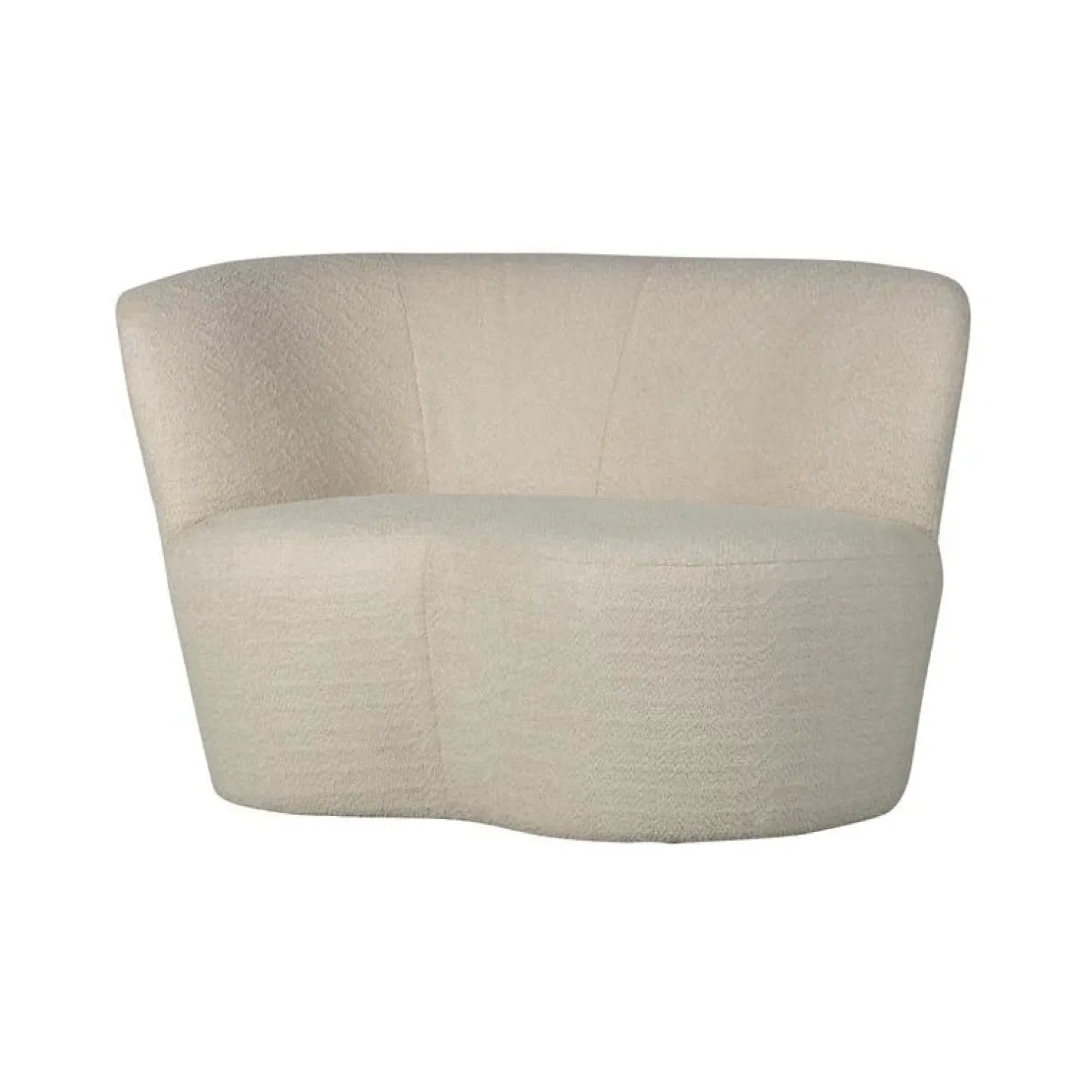 WOOOD Eetkamerbanken|Eetkamerbanken|Stone Bankje Links Boucle Creme 112cm