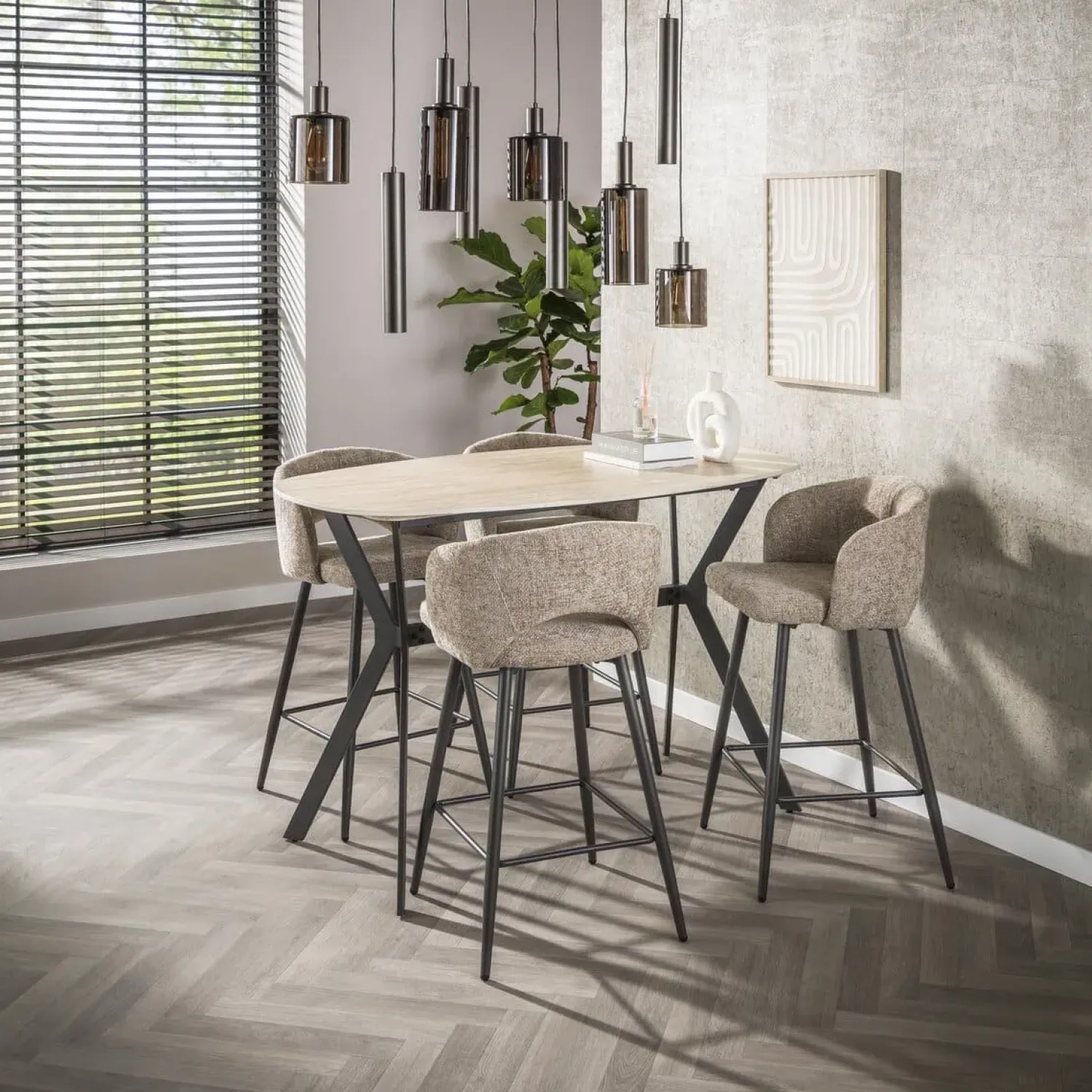 Kalfort Bartafels|Strato Bartafel deens ovaal Travertine 140cm