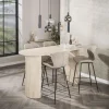 Kalfort Bartafels|Strato Bartafel ovaal Keramiek travertine 180cm