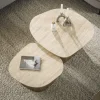 Kalfort Salontafels|Strato Salontafel set van 2 Keramiek Travertin