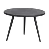 WOOOD Bijzettafels|Suze Bijzettafel rond set van 2 Hout/Metaal Zwart