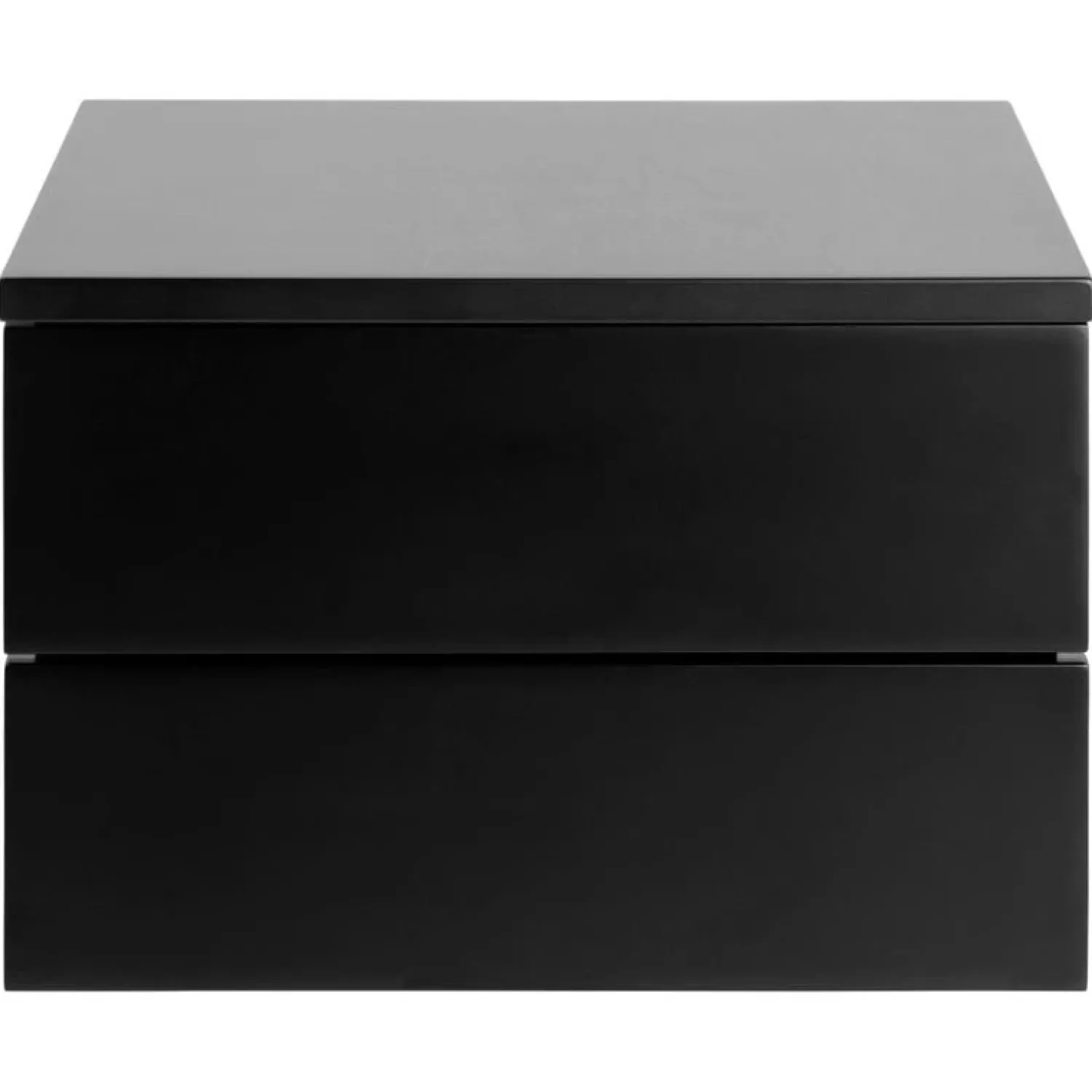 Nordhavn Nachtkastjes|Industriele Kasten|Svea zwevend Nachtkastje 2 lade Zwart 37cm