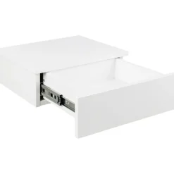 Nordhavn Nachtkastjes|Industriele Kasten|Svea zwevend Nachtkastje 1 lade Wit 37cm