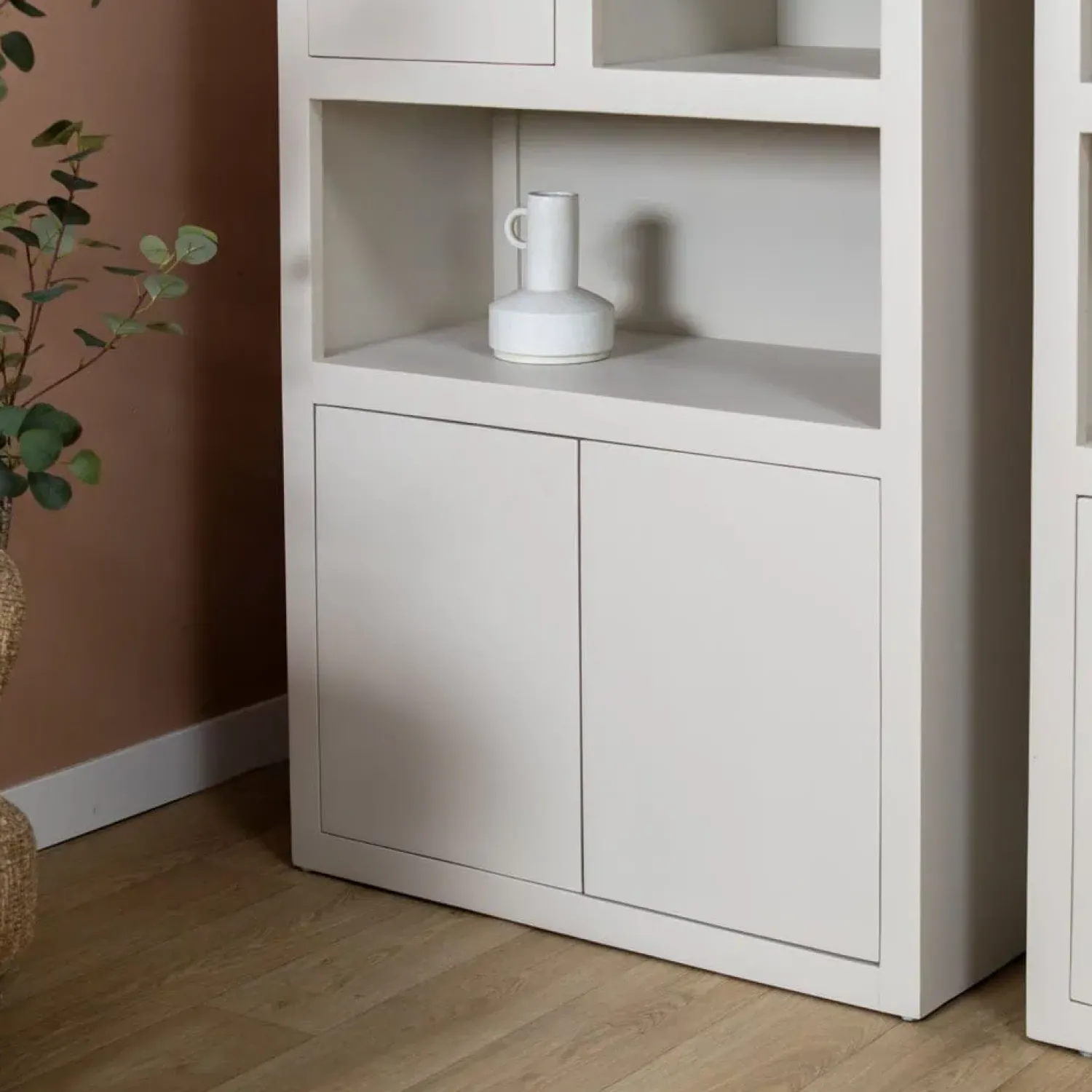 Vane Living Boekenkasten|Industriele Kasten|Sven Boekenkast 1 deur zand 90cm