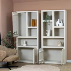 Vane Living Boekenkasten|Industriele Kasten|Sven Boekenkast zand 90cm