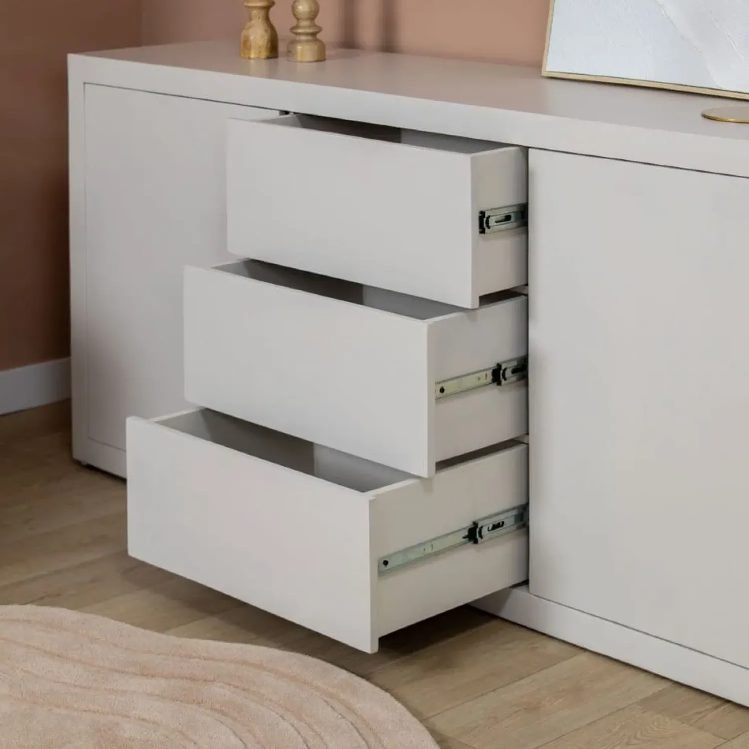 Vane Living Dressoirs|Industriele Kasten|Sven Dressoir zand 180cm