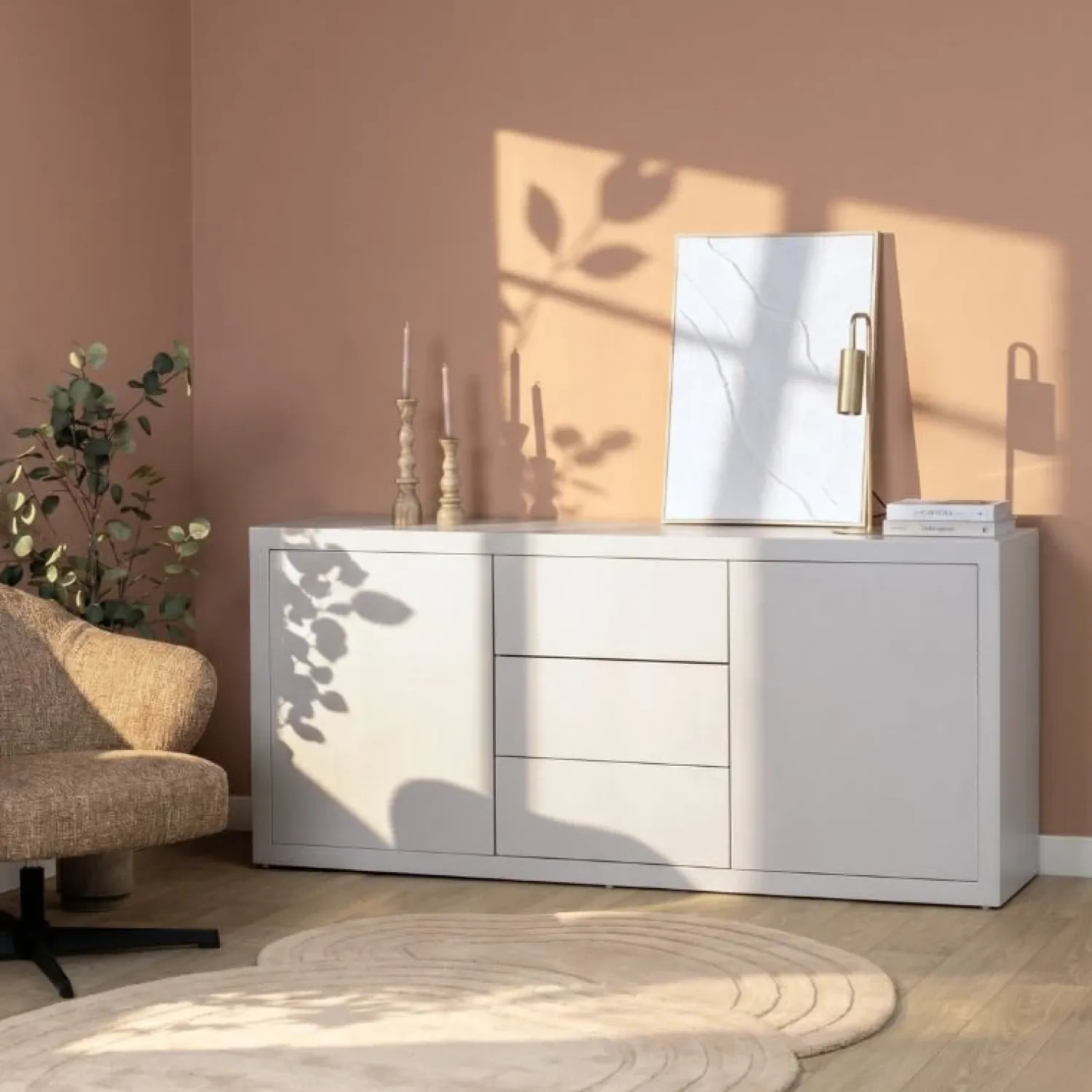 Vane Living Dressoirs|Industriele Kasten|Sven Dressoir zand 180cm
