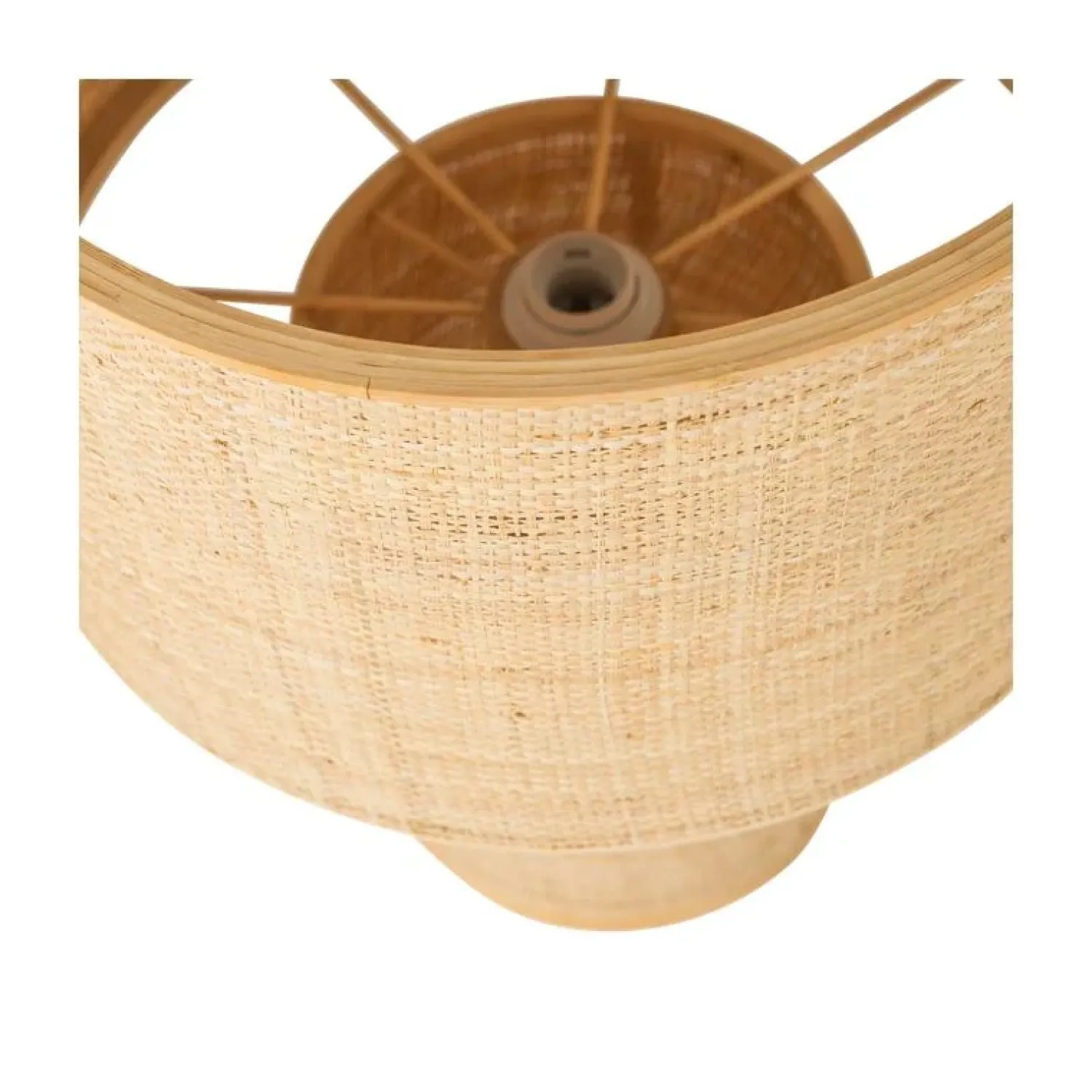 WOOOD Tafellampen|Syro 1-lichts Tafellamp Raffia 42cm