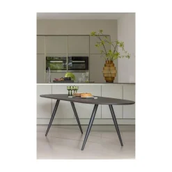 WOOOD Eettafels|Tablo Eettafel ovaal VL Eikenhout mystic brown 220cm
