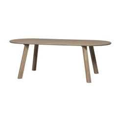 WOOOD Eettafels|Tablo Eettafel ovaal VL Eikenhout pebble grey 220cm