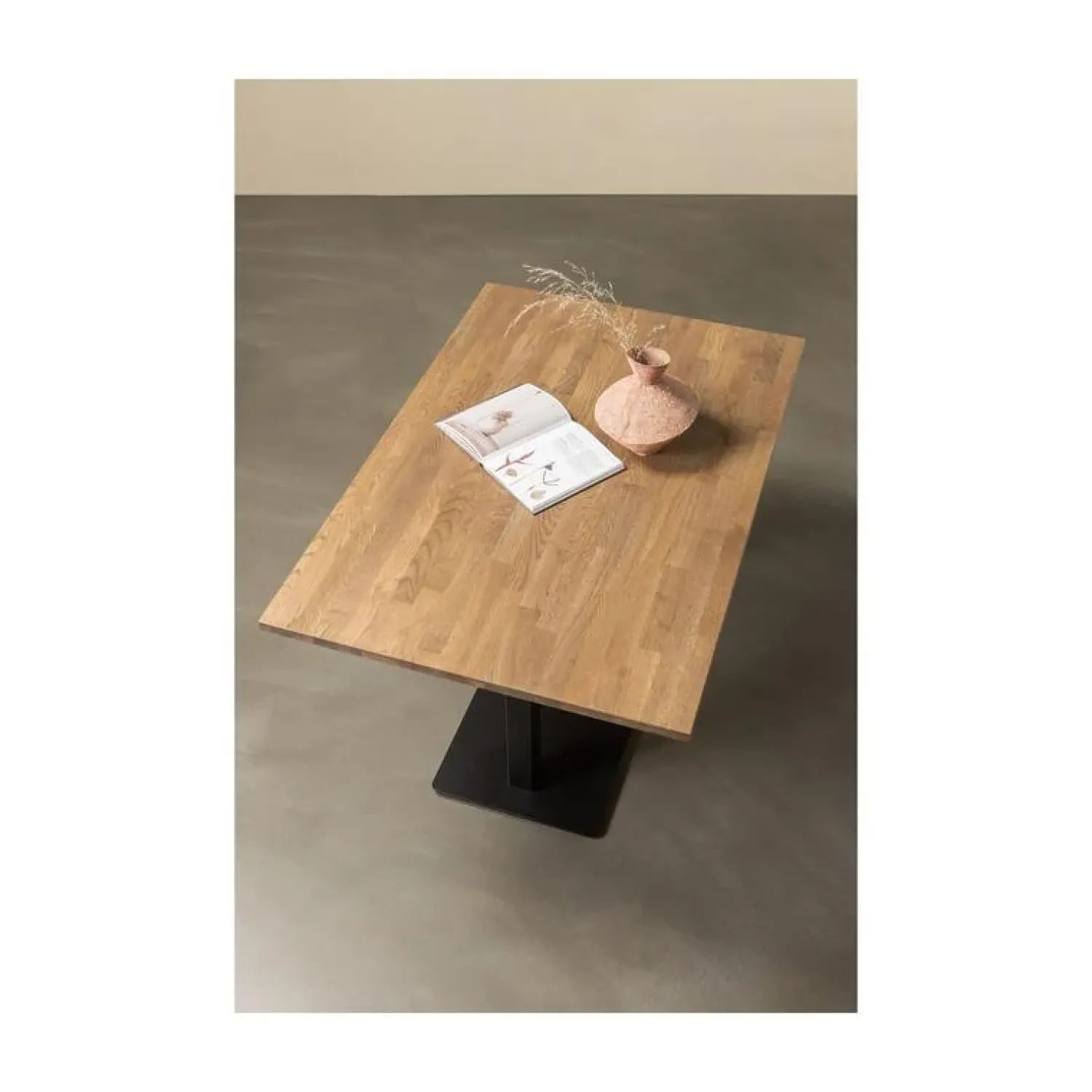WOOOD Eettafels|Tablo Eettafel rechthoek VL Eikenhout cashmere brown 120cm
