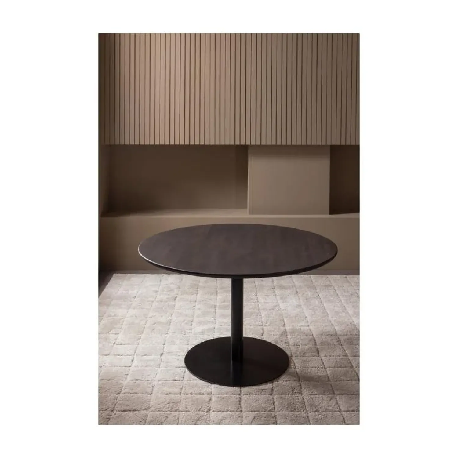WOOOD Eettafels|Tablo Eettafel rond VL Eikenhout mystic brown 120cm