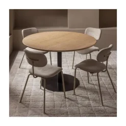 WOOOD Eettafels|Tablo Eettafel rond VL Eikenhout naturel 120cm