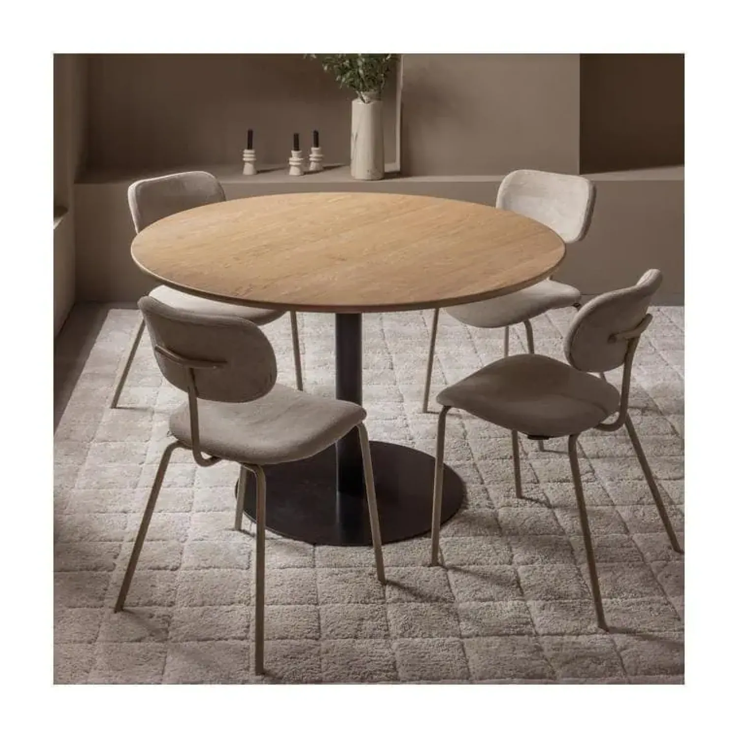 WOOOD Eettafels|Tablo Eettafel rond VL Eikenhout naturel 120cm