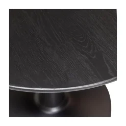 WOOOD Eettafels|Tablo Eettafel rond VL Eikenhout zwart 80cm